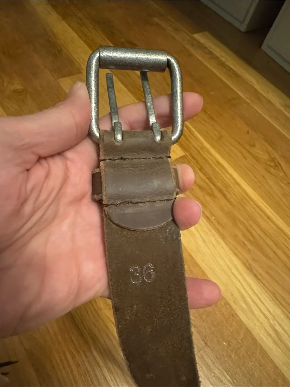 None brown leather